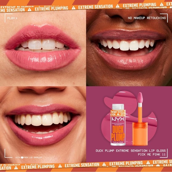 NYX PROFESSIONAL MAKEUP, Duck Plump High Pigment Plumping Lip Gloss-Pick Me Pink - Picture 2 of 9